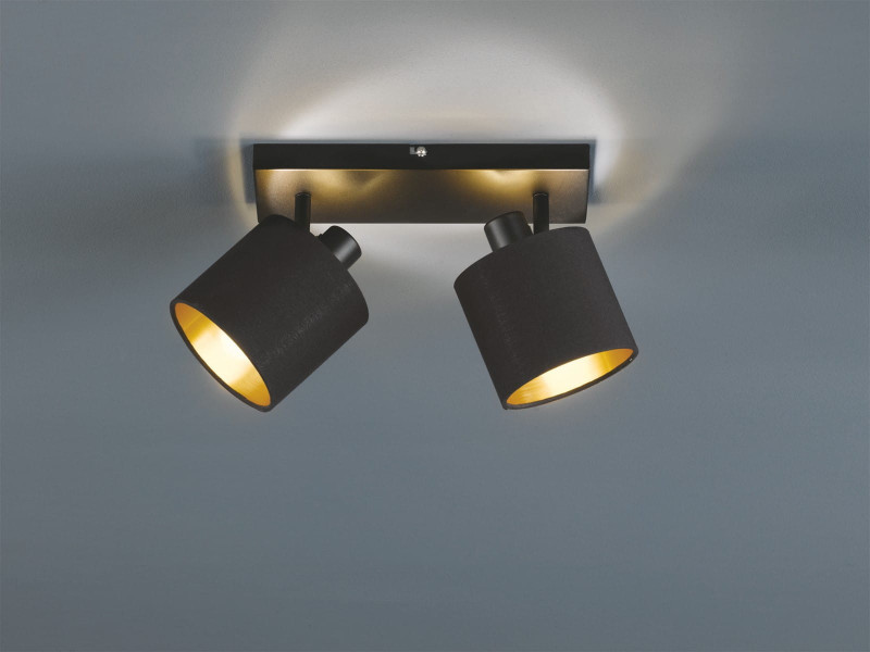 Lampa sufitowa czarno-złota TOMMY2xE14x28W wym: 19x28x17,6 cm RL