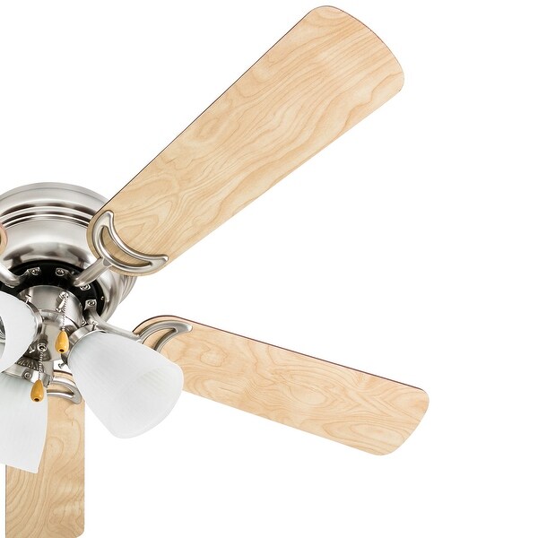 Prominence Home Whitley 42" Hugger Ceiling Fan, Satin Nickel