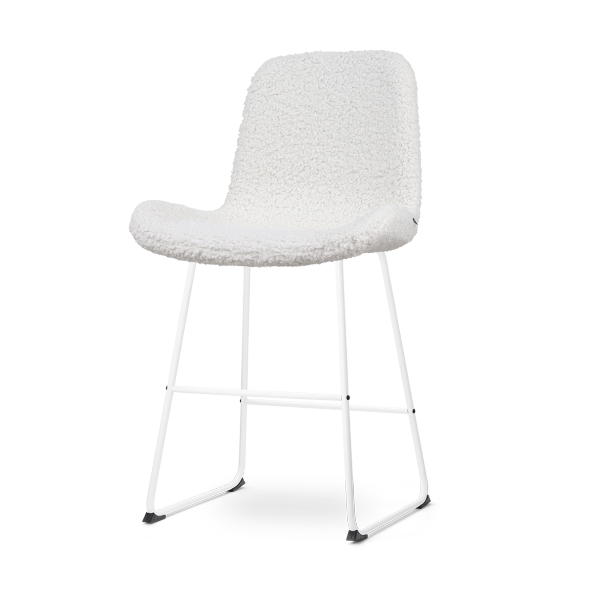Nolon Nino-Fé Barkruk Teddy Gebroken Wit - Wit Onderstel - 65 cm