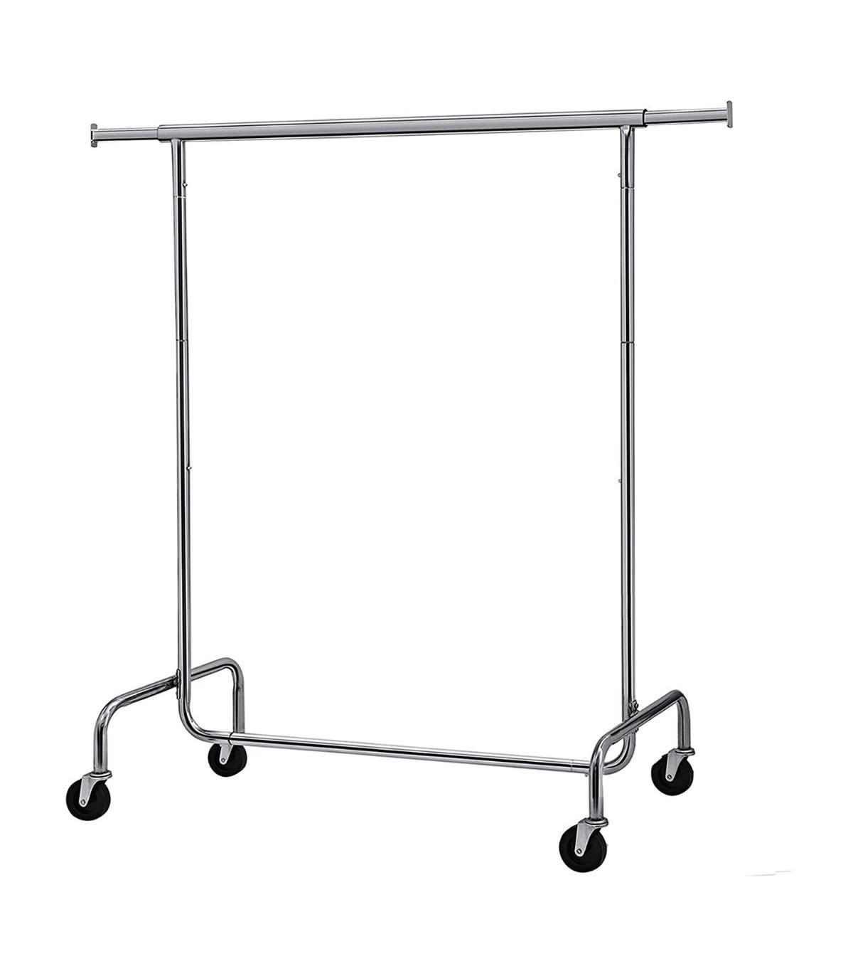 TRINGLE EXTENSIBLE - Portant avec tringle extensible 110-150 cm sur roulettes