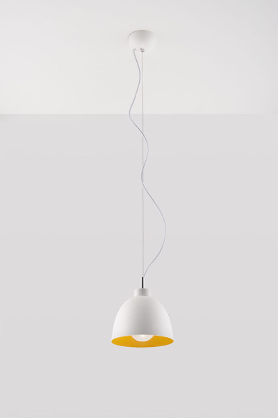 Lampa wisząca biało-złota SERENA 1xE27x60W Sollux Lighting