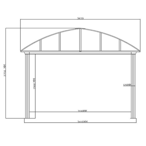 ALEKO Hardtop Gazebo with Curtains and Removable Mesh Walls 12'x12'