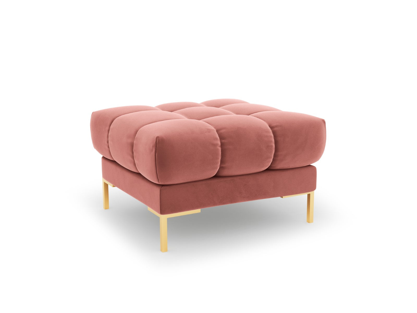 Cosmopolitan Design Poef Bali flueel, roze - 60x60x41cm