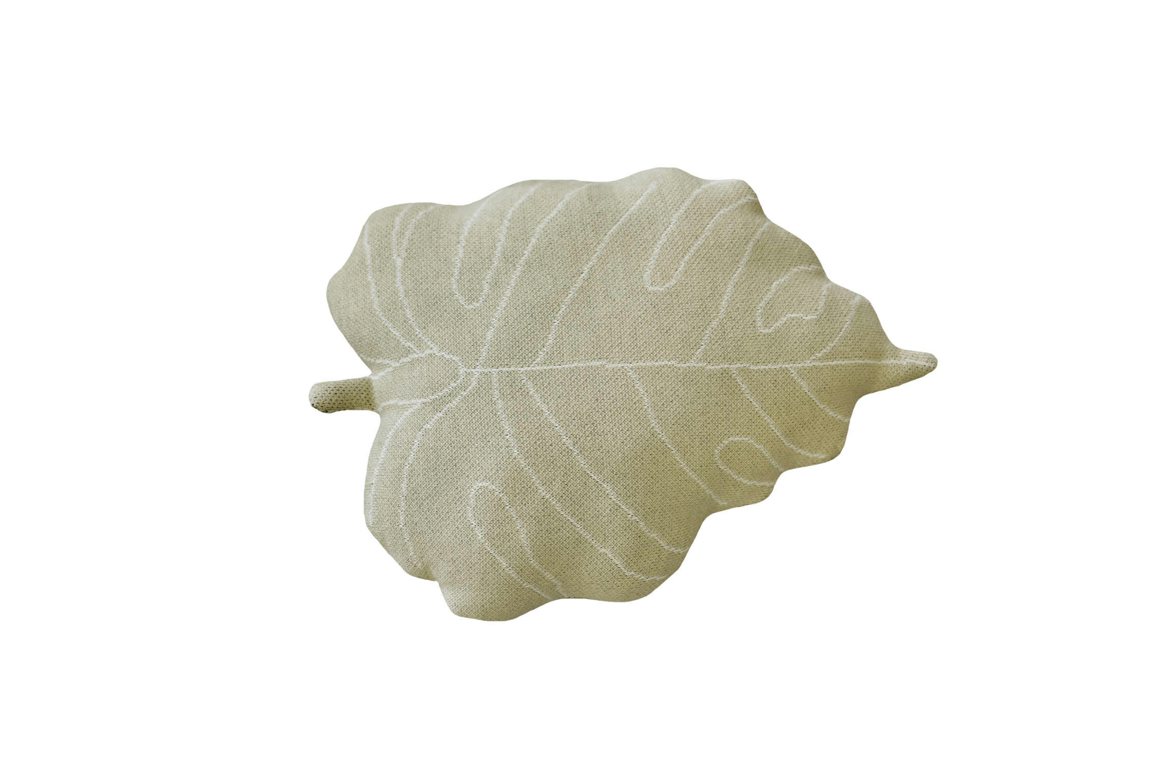REVERSIBLE - Coussin feuilles coton olive 28x42