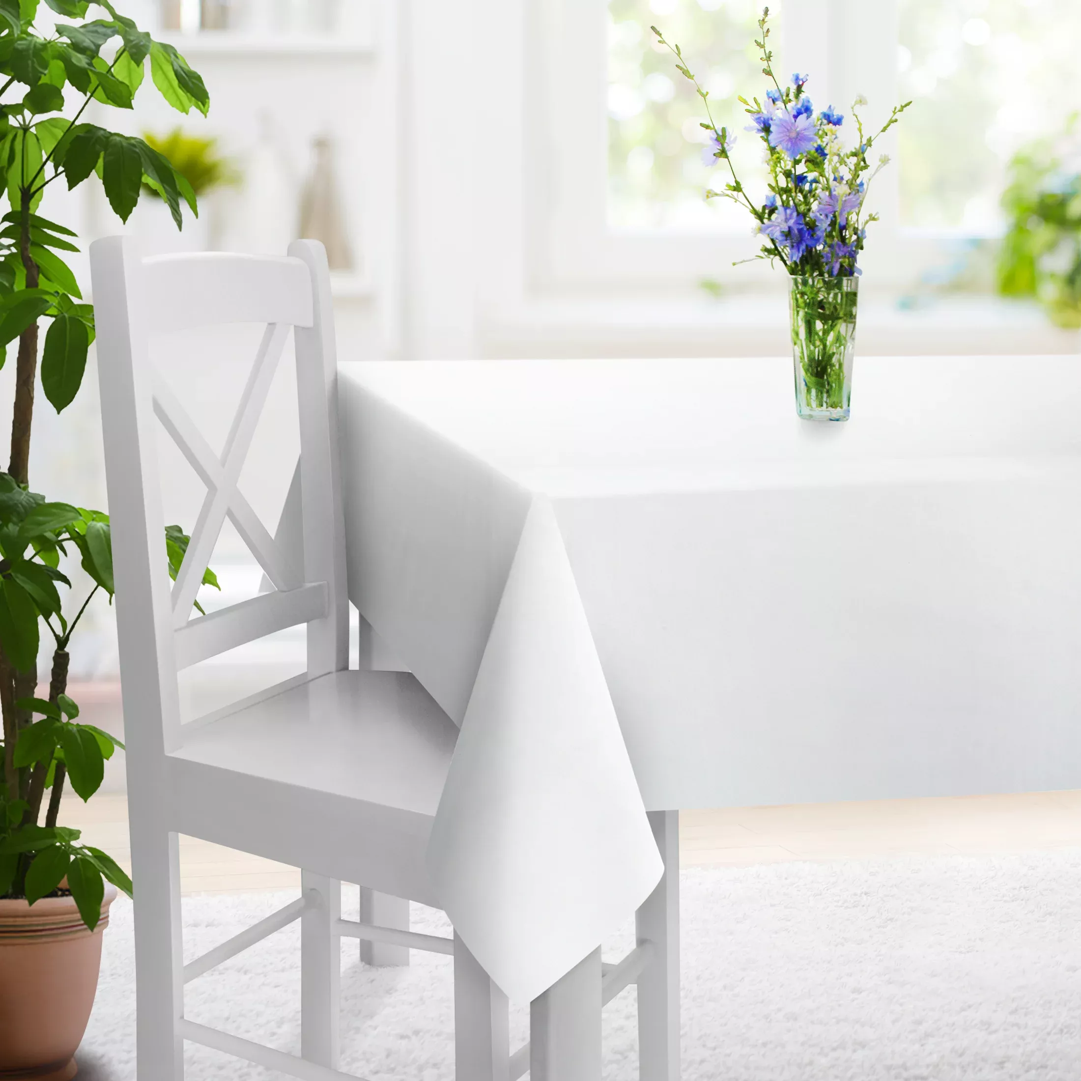 Obrus na wymiar naturalny z tkaniny typu Blackout zaciemniającej w 100%