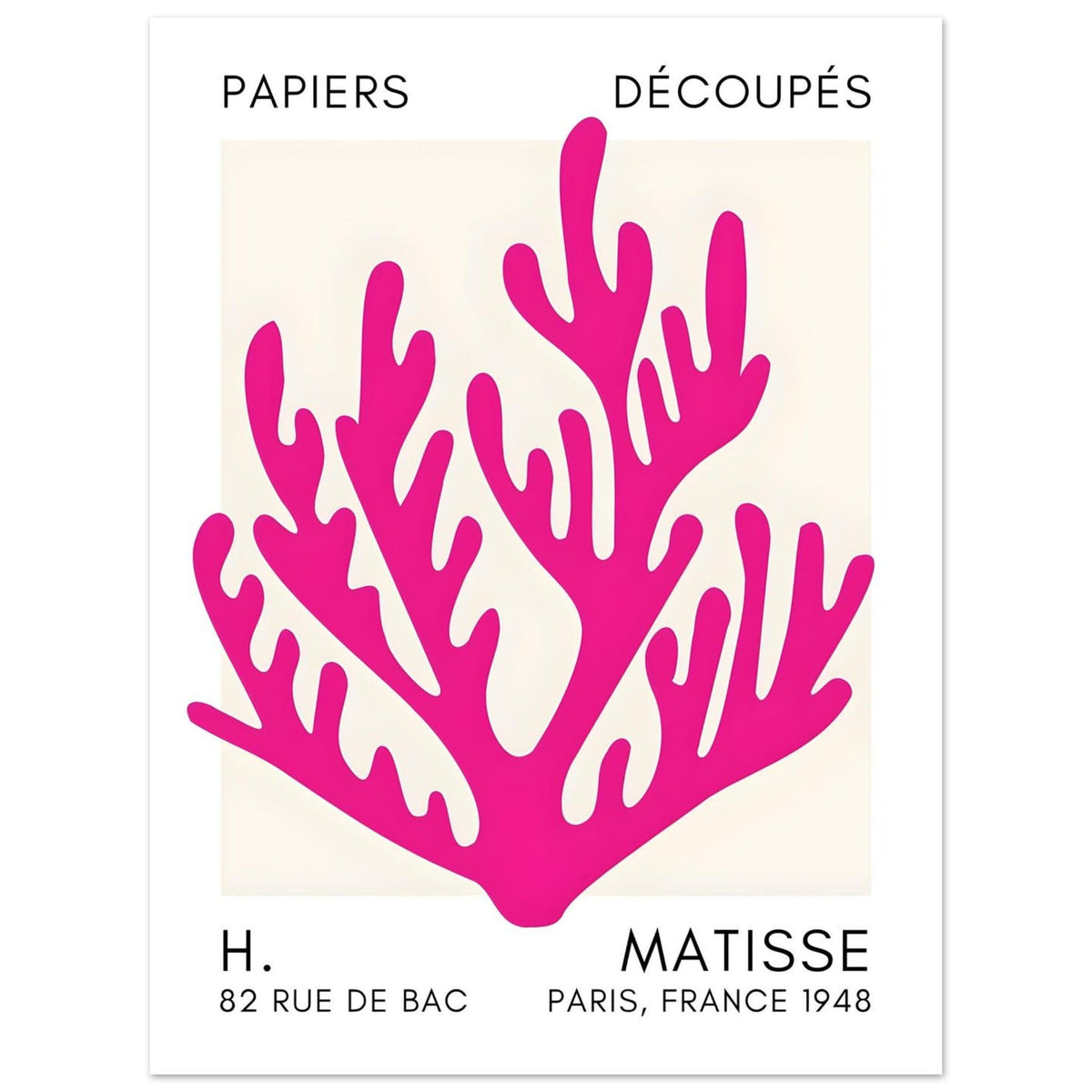 Artfulprints Poster Matisse – Coral harmony pink  - 30x40 cm - Roze