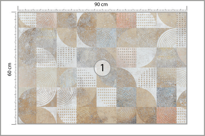 Fototapeta Wzór GEOMETRYCZNY Beton Styl Vintage 90x60cm