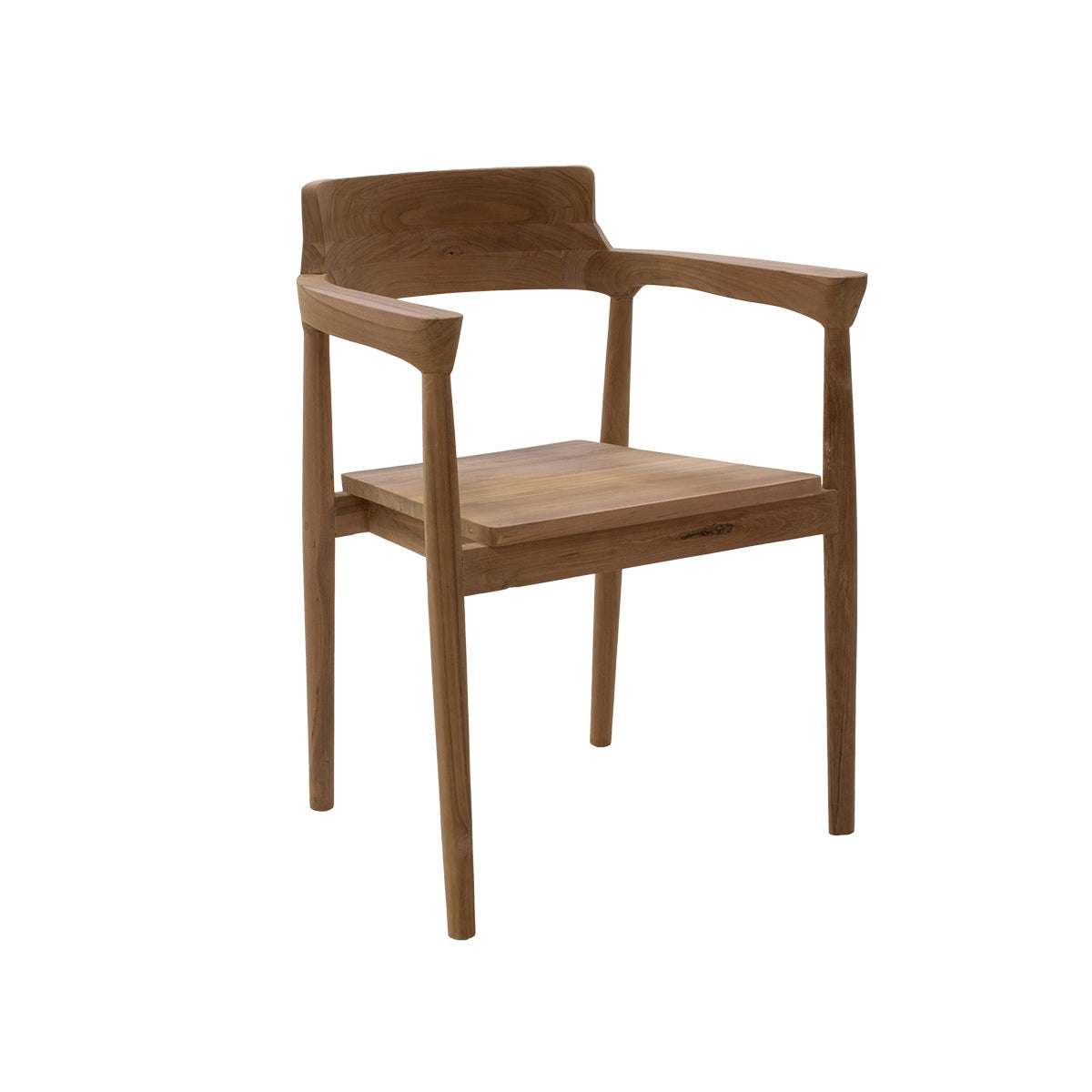 DÉJA Living Eetkamerstoel Hazel - Teakhout - Naturel - Set van 2