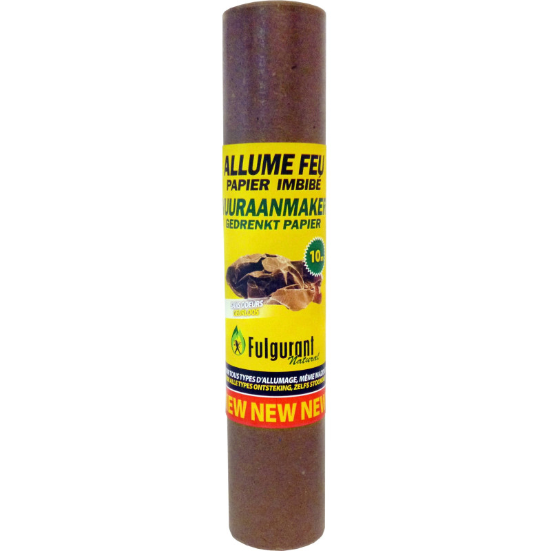 Allume feu papier imbibé 10 m FULGURANT NATURAL