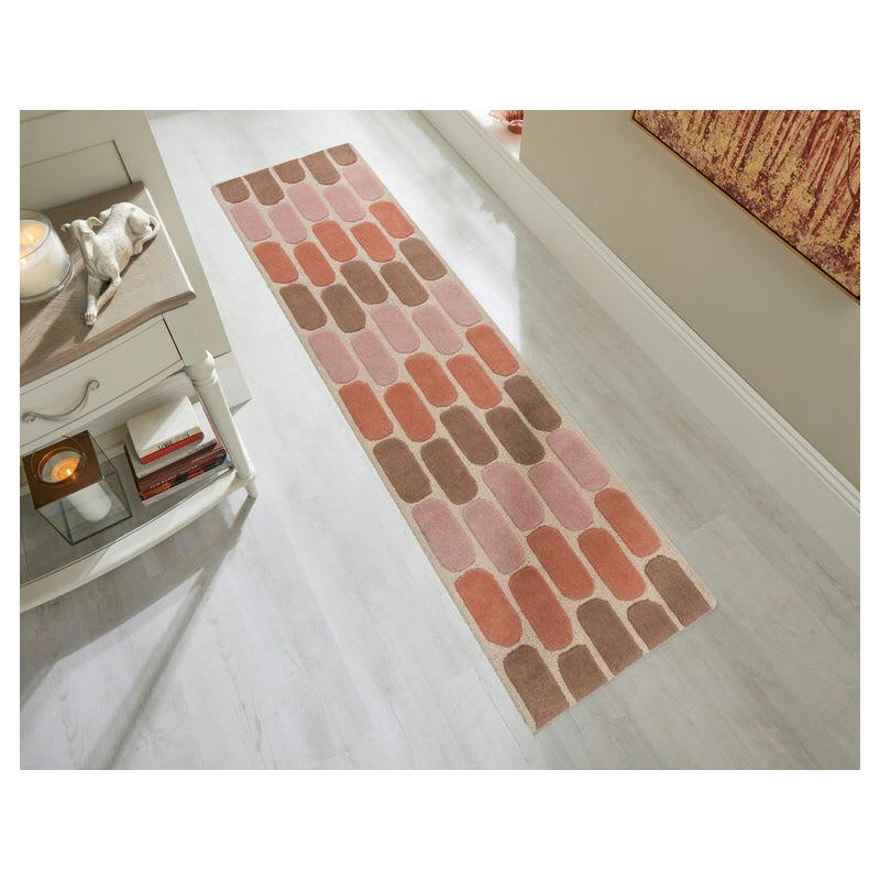 FOSSIL - Tapis de chambre pure laine terracotta radiance 60 x 230