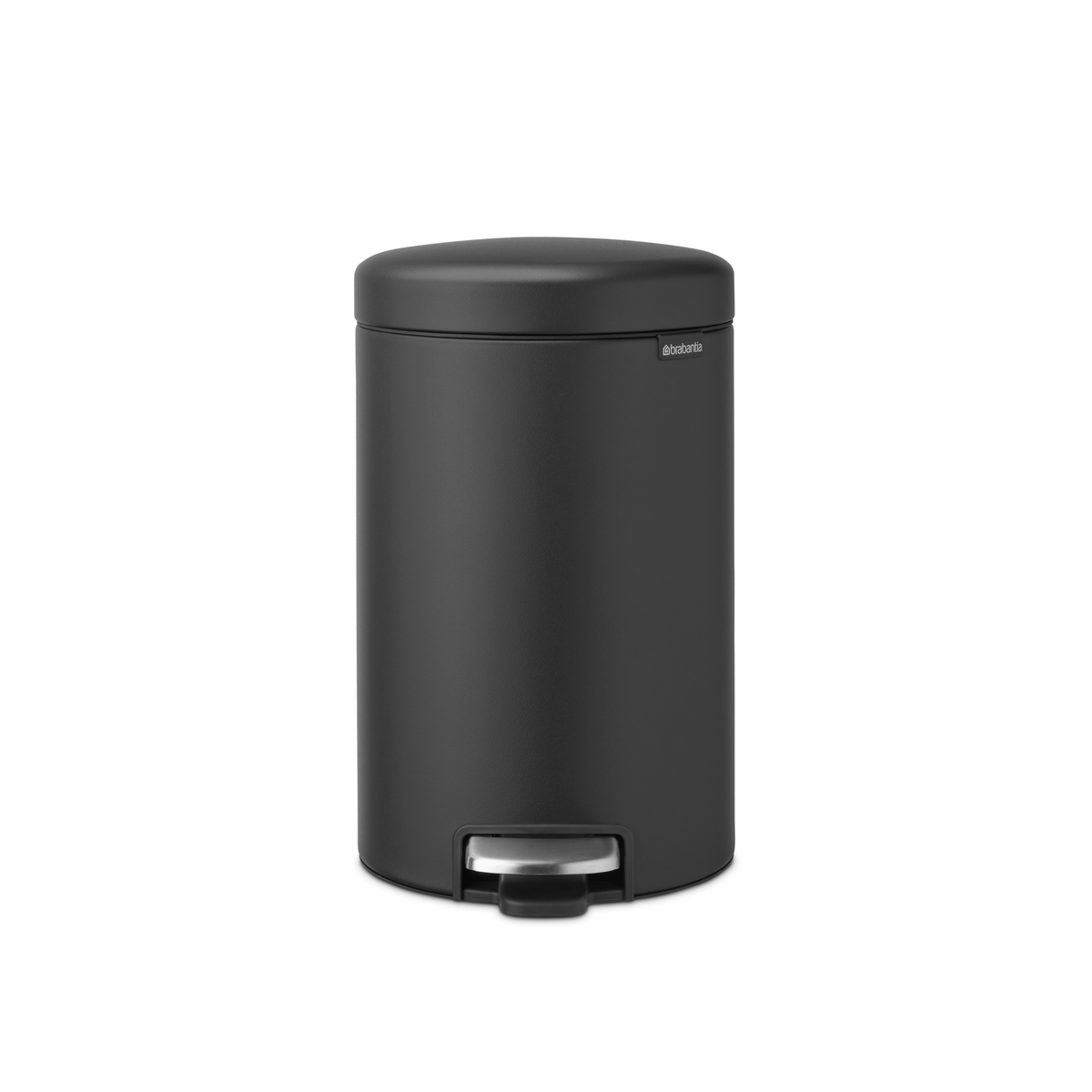 Brabantia NewIcon Pedaalemmer, 12 liter, kunststof binnenemmer - Mineral Infinite Grey