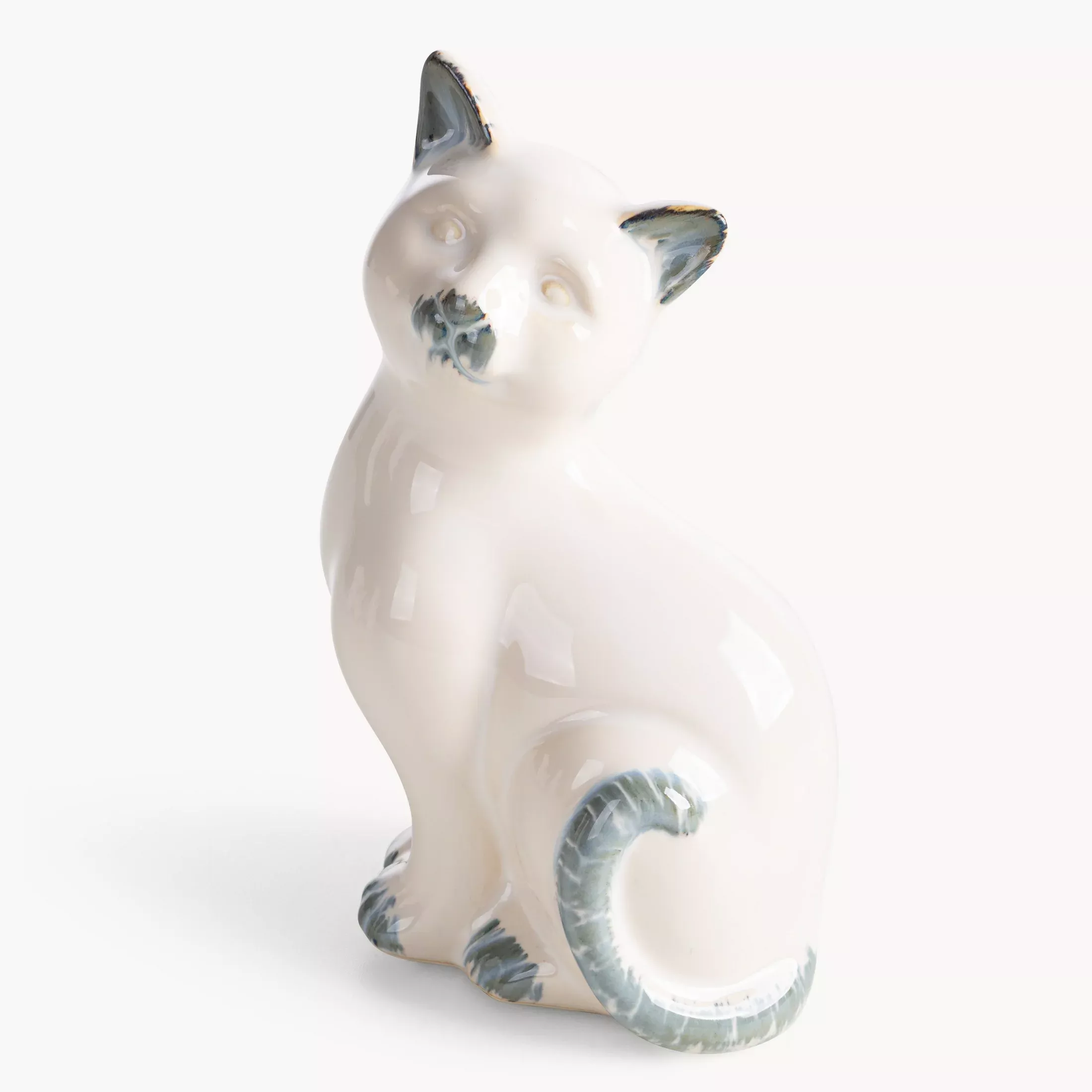 Figurka dekoracyjna kot kremowa 11x9x19 cm AVANI