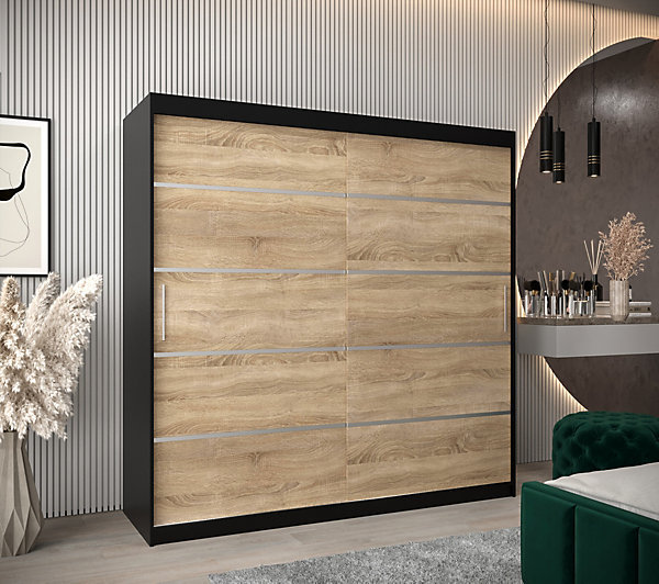 Armoire Verona 1 a portes coulissantes H. 200 x L. 250 x P. 62 3 portes