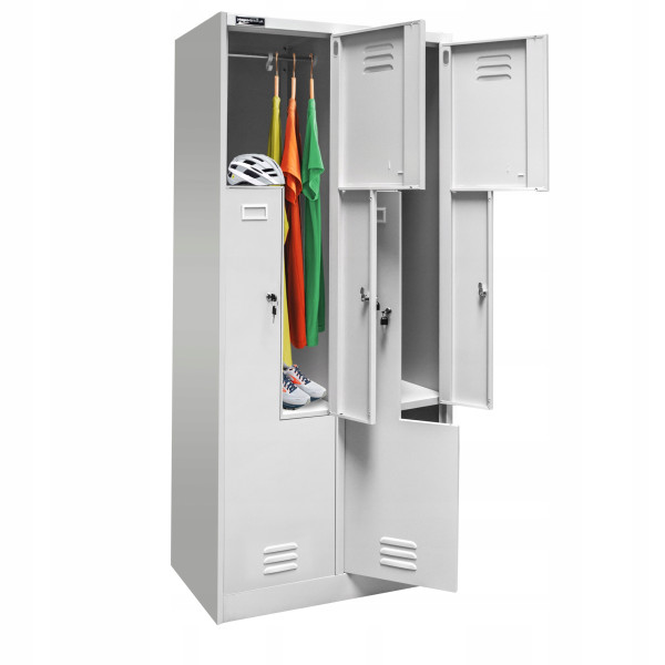 Szafka Metalowa Ubraniowa BHP Typu L 180x80x50cm Szara Mega-M