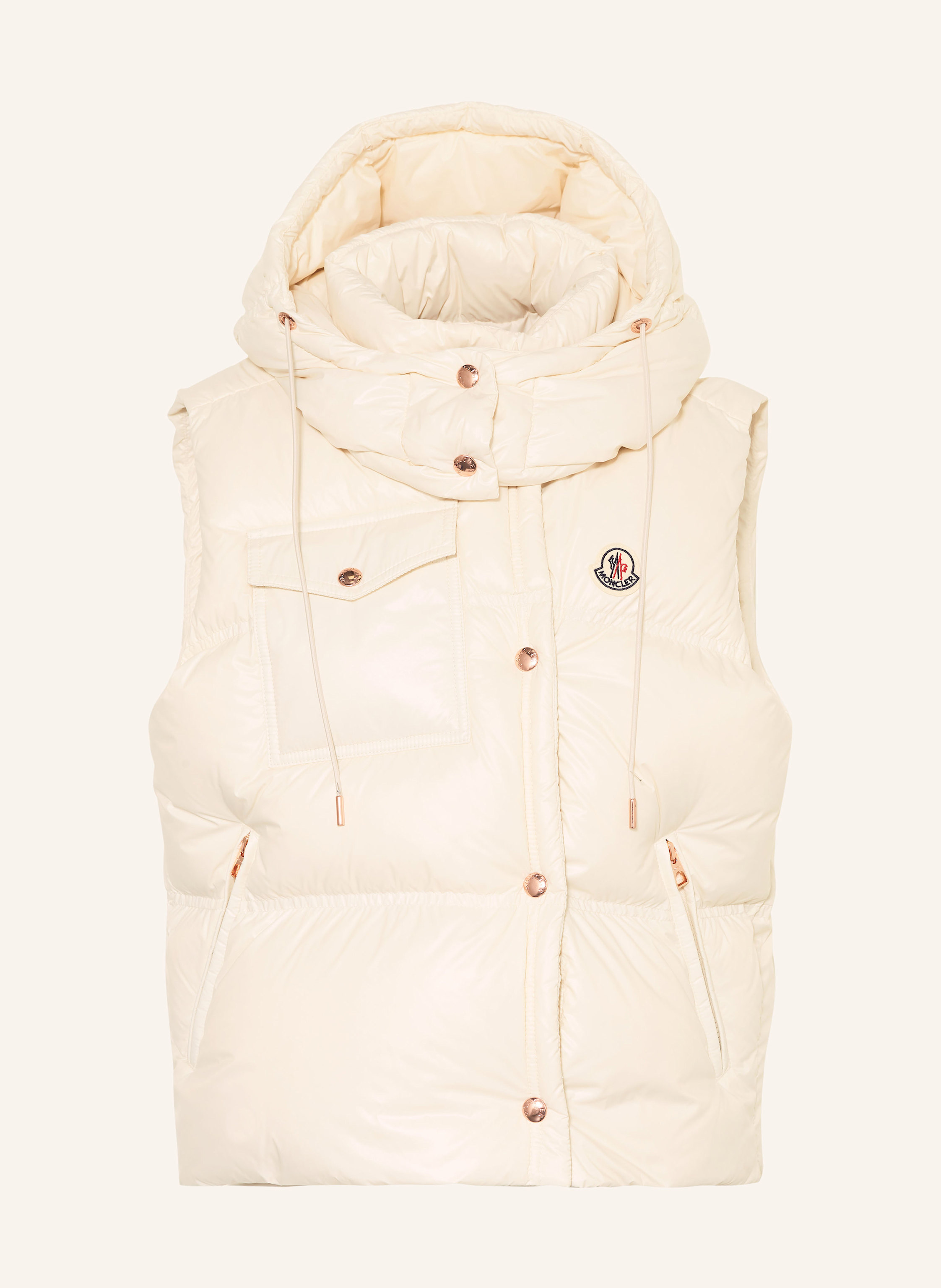 MONCLER Daunenweste mit abnehmbarer Kapuze