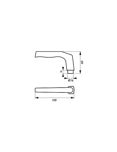 Paire de béquilles pour porte, carré 7mm, 1 portée, blanc - THIRARD