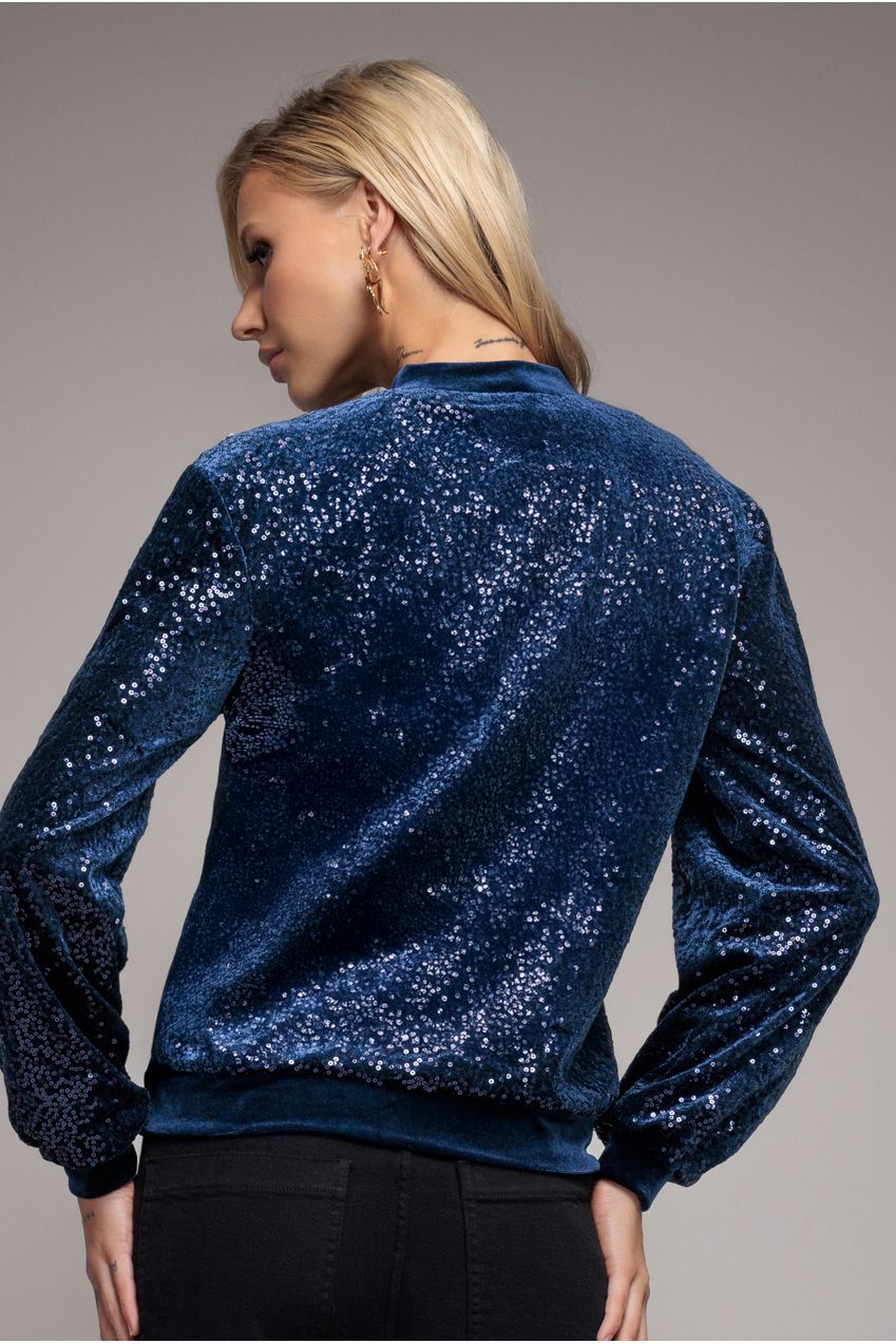 Goddiva Sequin Velvet Jumper