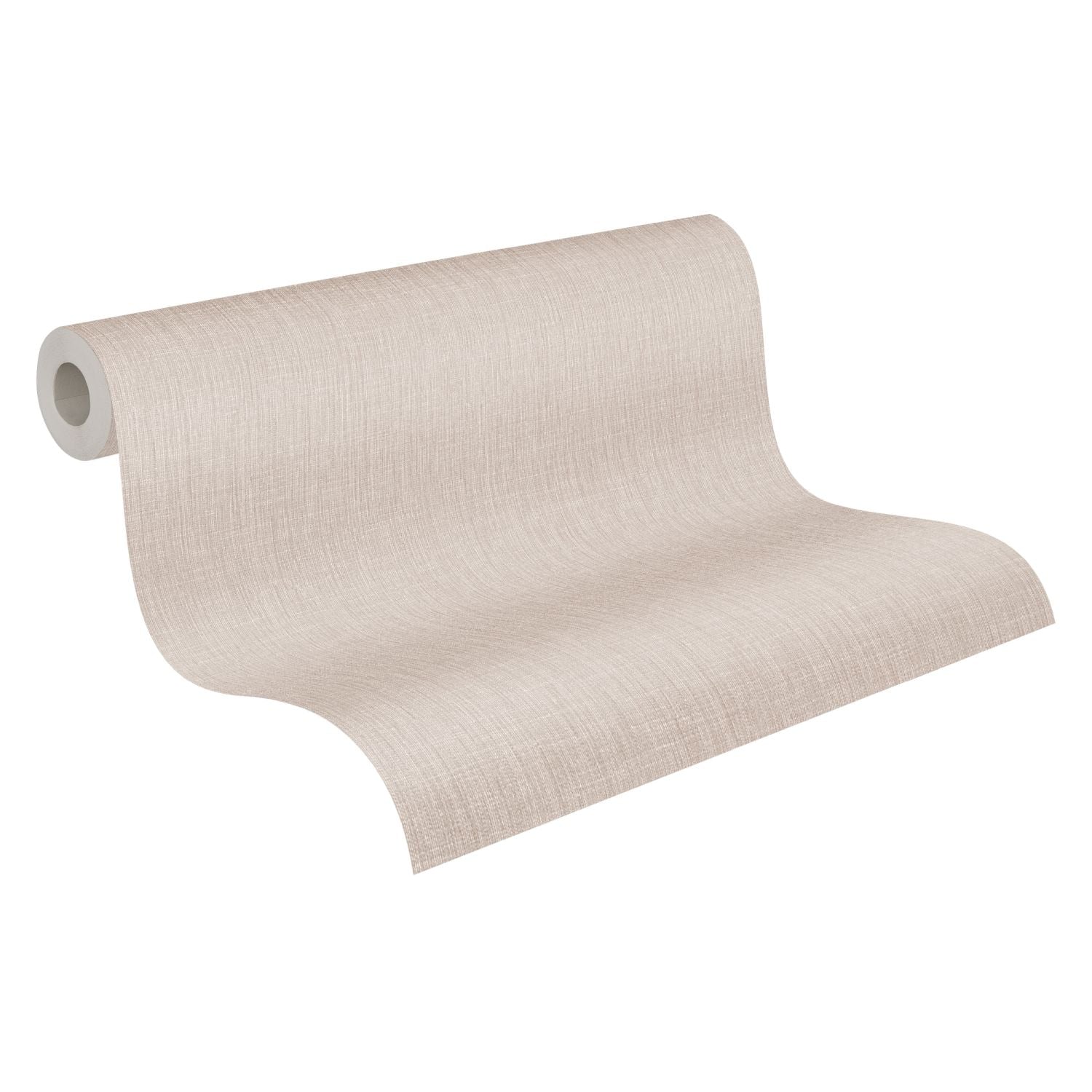 Livingwalls behang linnenstructuur lichtbeige - 53 cm x 10.05 m - AS-379525