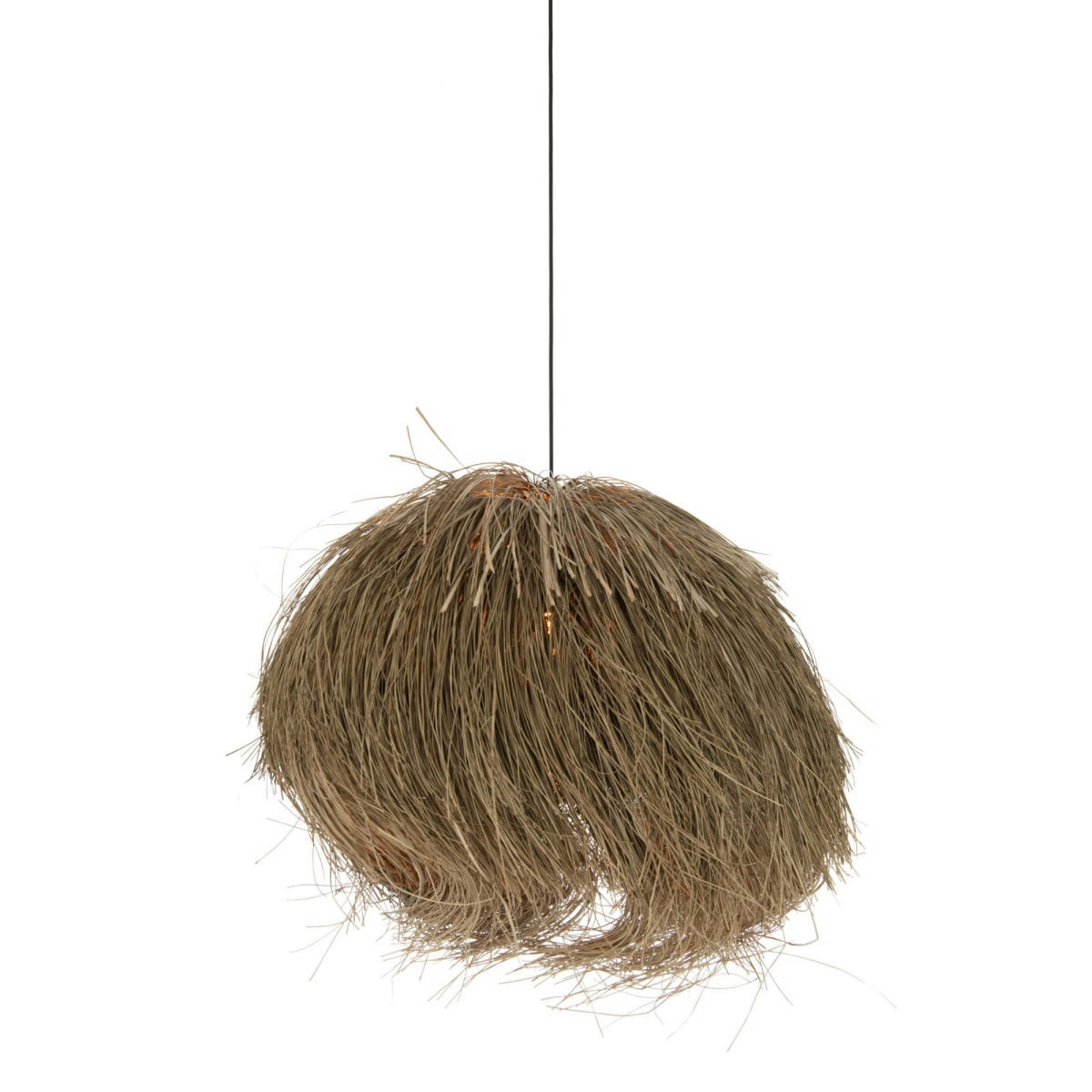 TOUFU - Suspension boule 70cm en herbes séchées