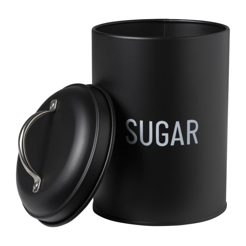 Voorraadblik sugar - zwart - &Oslash;11x15 cm