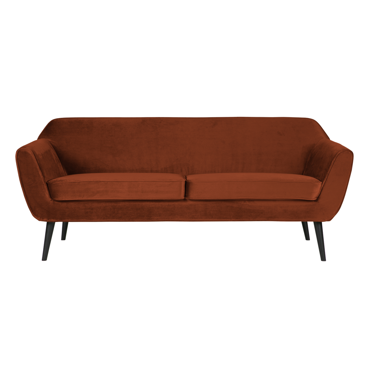WOOOD 2-zits bank Rocco - Velvet - Roest - 75x187x82