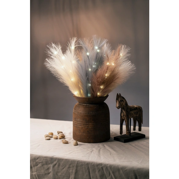LED-Dekoleuchte, Timerfunktion, H: 65 cm, naturfarben