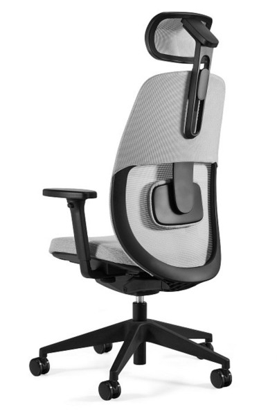 Fotel ergonomiczny Popfit szary tkanina/siatka