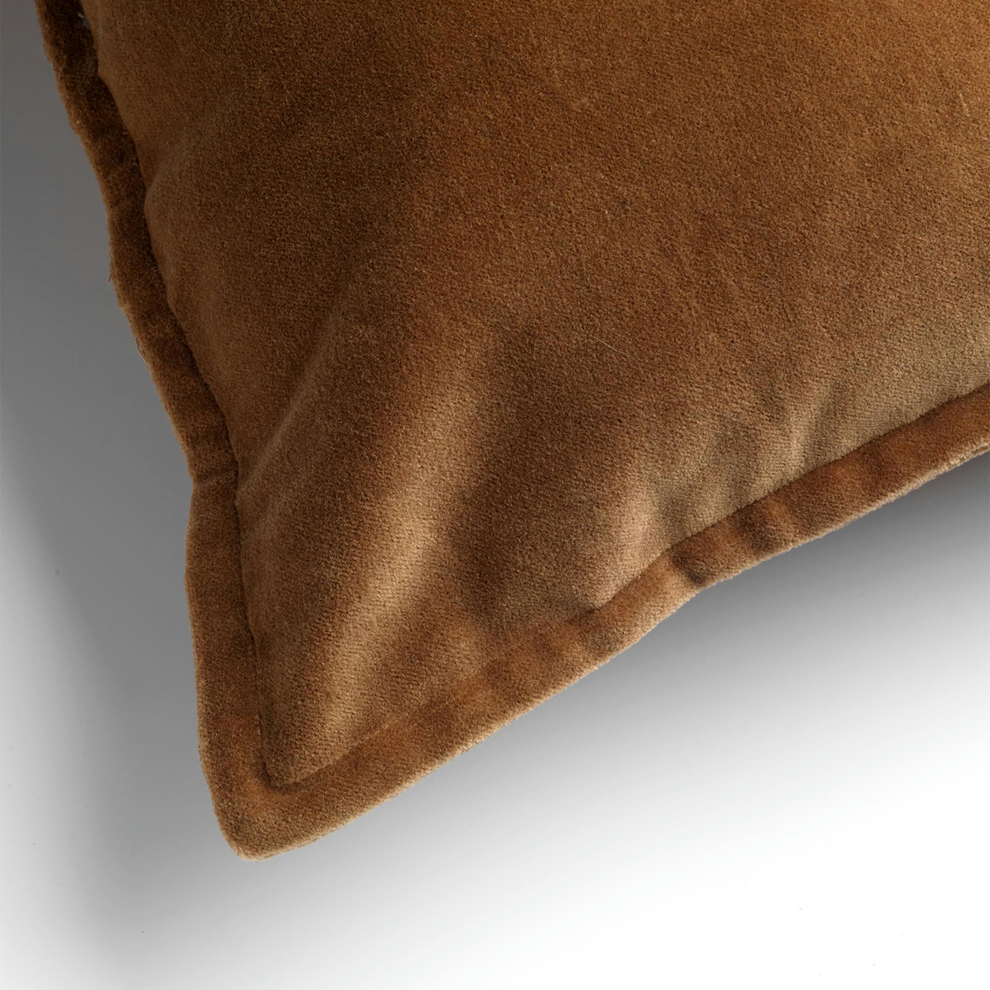 CAITH - Housse de coussin marron en velours-50x50 cm uni