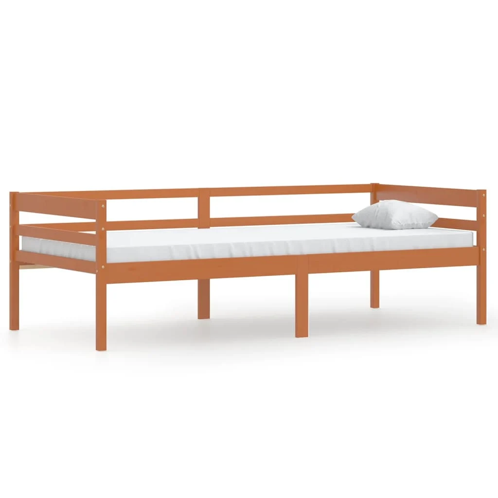 Łóżko Drewniane Rama Łóżka Sofa Brązowe Do Sypialni Pokoju 90 x 200 cm