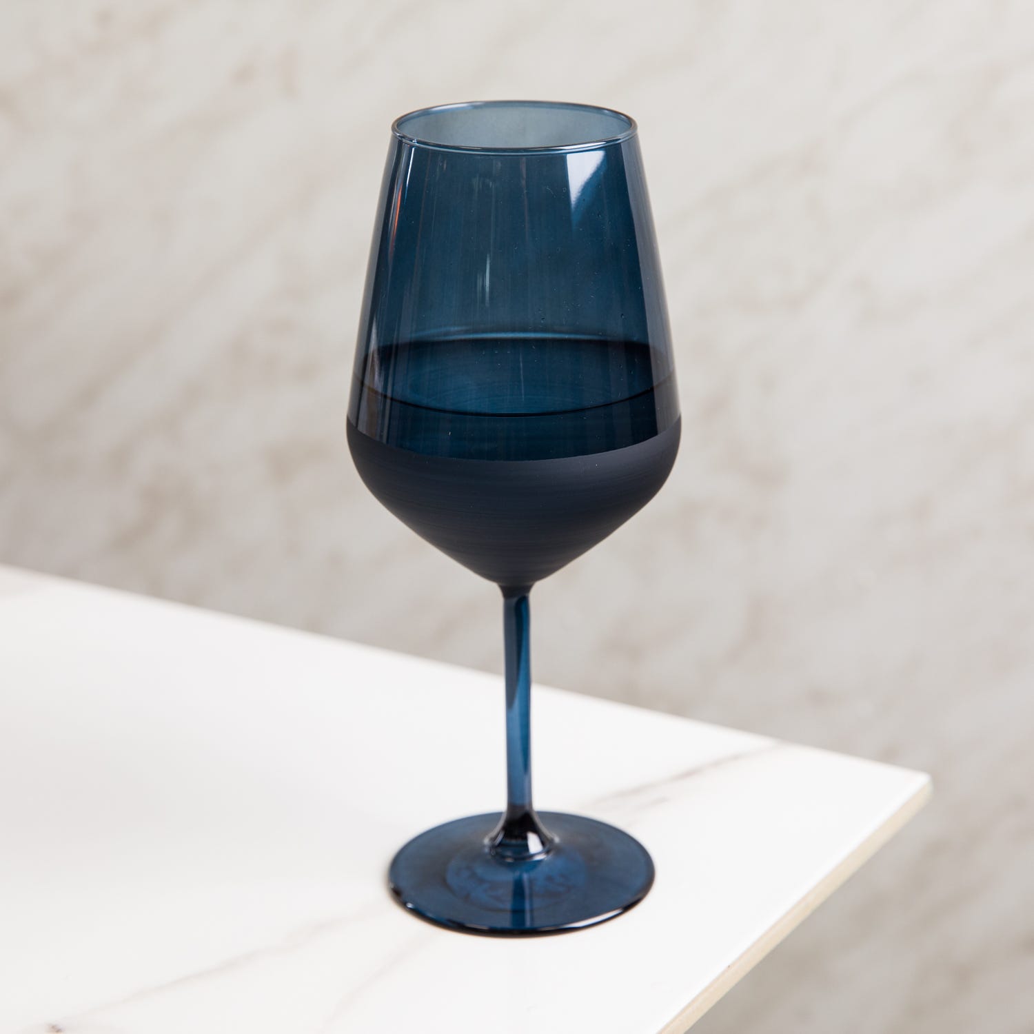 Calice vino 490 ml vetro blu sfumato Blaze