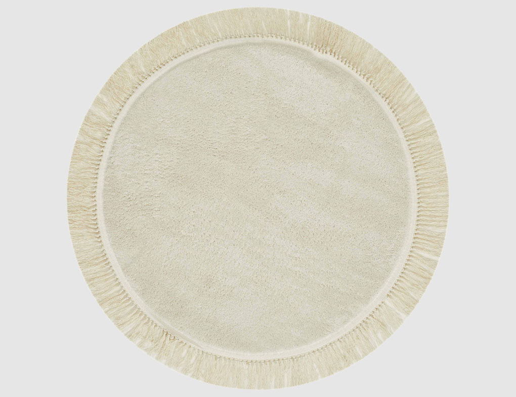 Teppich Lauro Creme rund