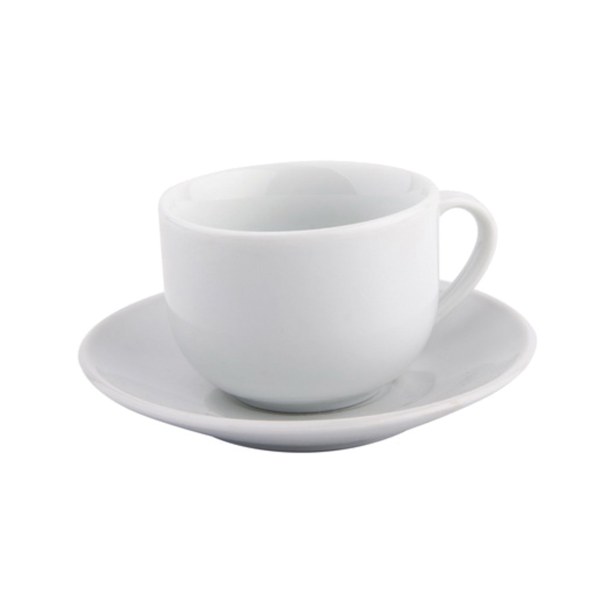 Chávena de café GIZ branca com pires em cerâmica