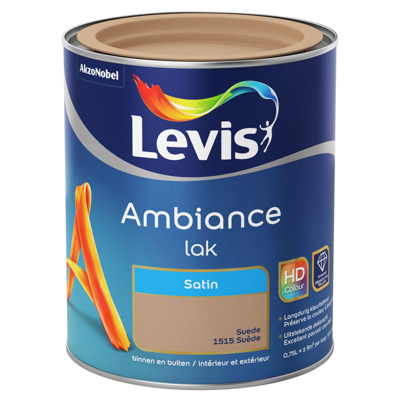 Peinture laque Ambiance Suède satin effet miroir 0,75 L LEVIS