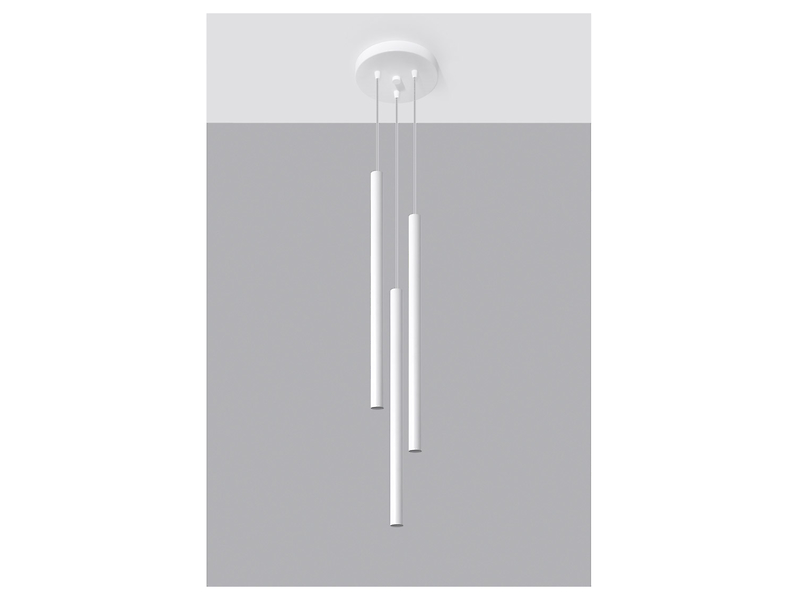 Lampa wisząca Pastelo50 cm 3-punktowa stalowa biała