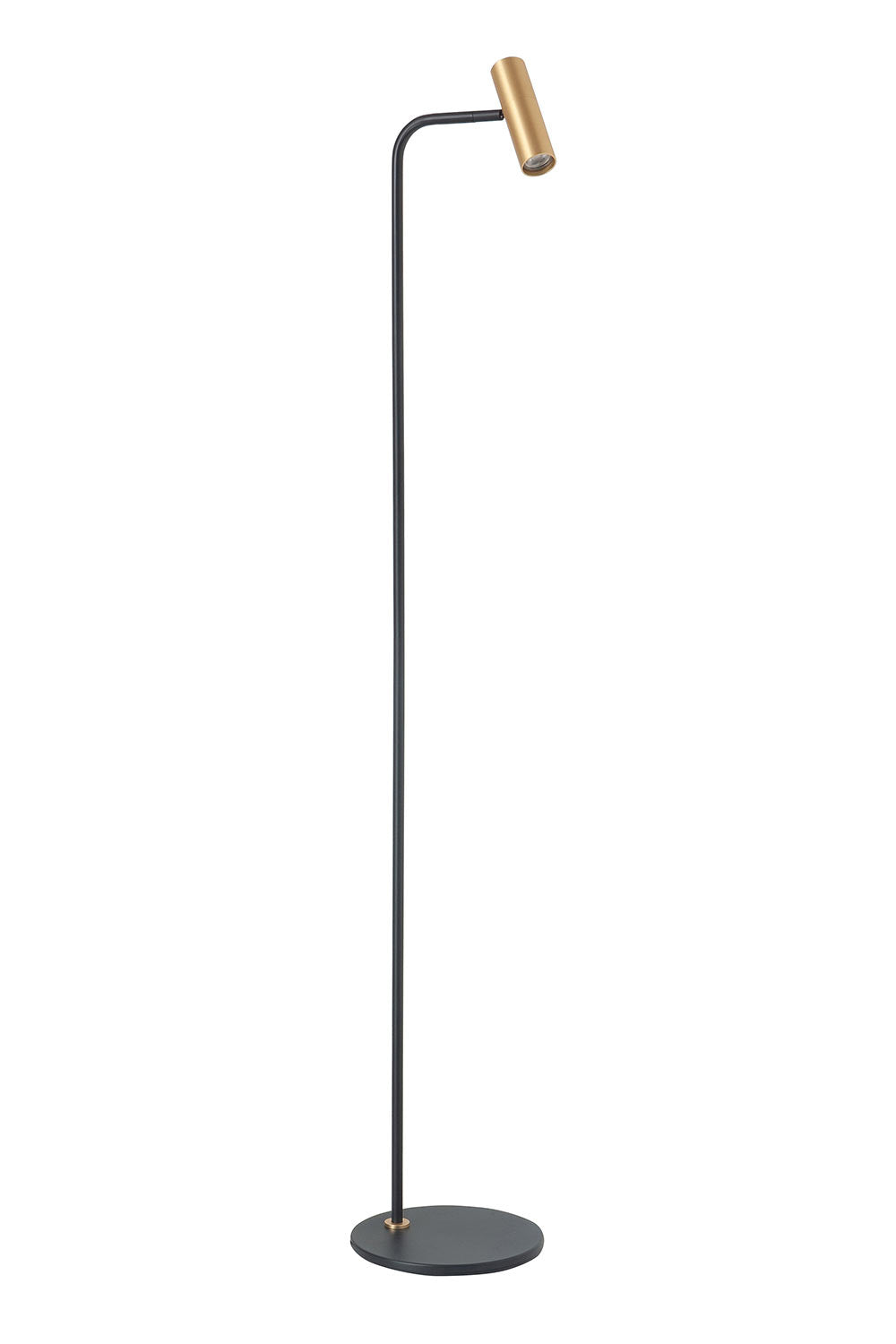 Highlight vloerlamp Trend - 1 lichts - 30 x 132  cm - zwart goud