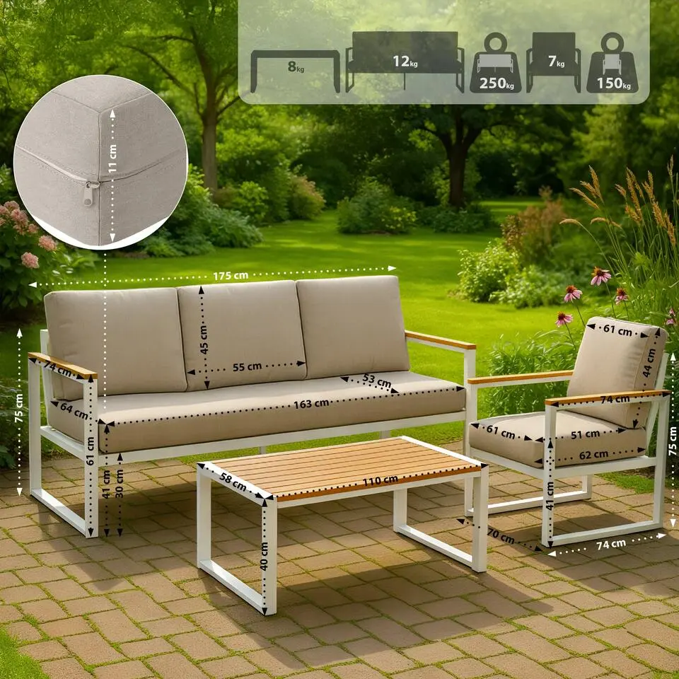 CLP zitgroep Rodiesa Stof - wit