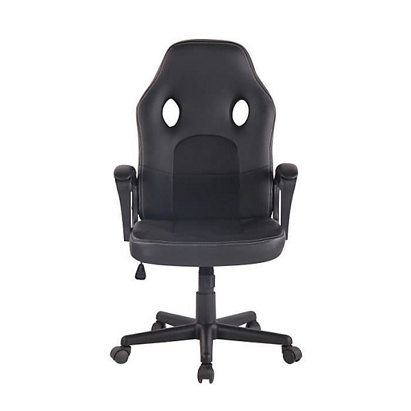 Chaise de bureau Elbing CLP similicuir noir réglable