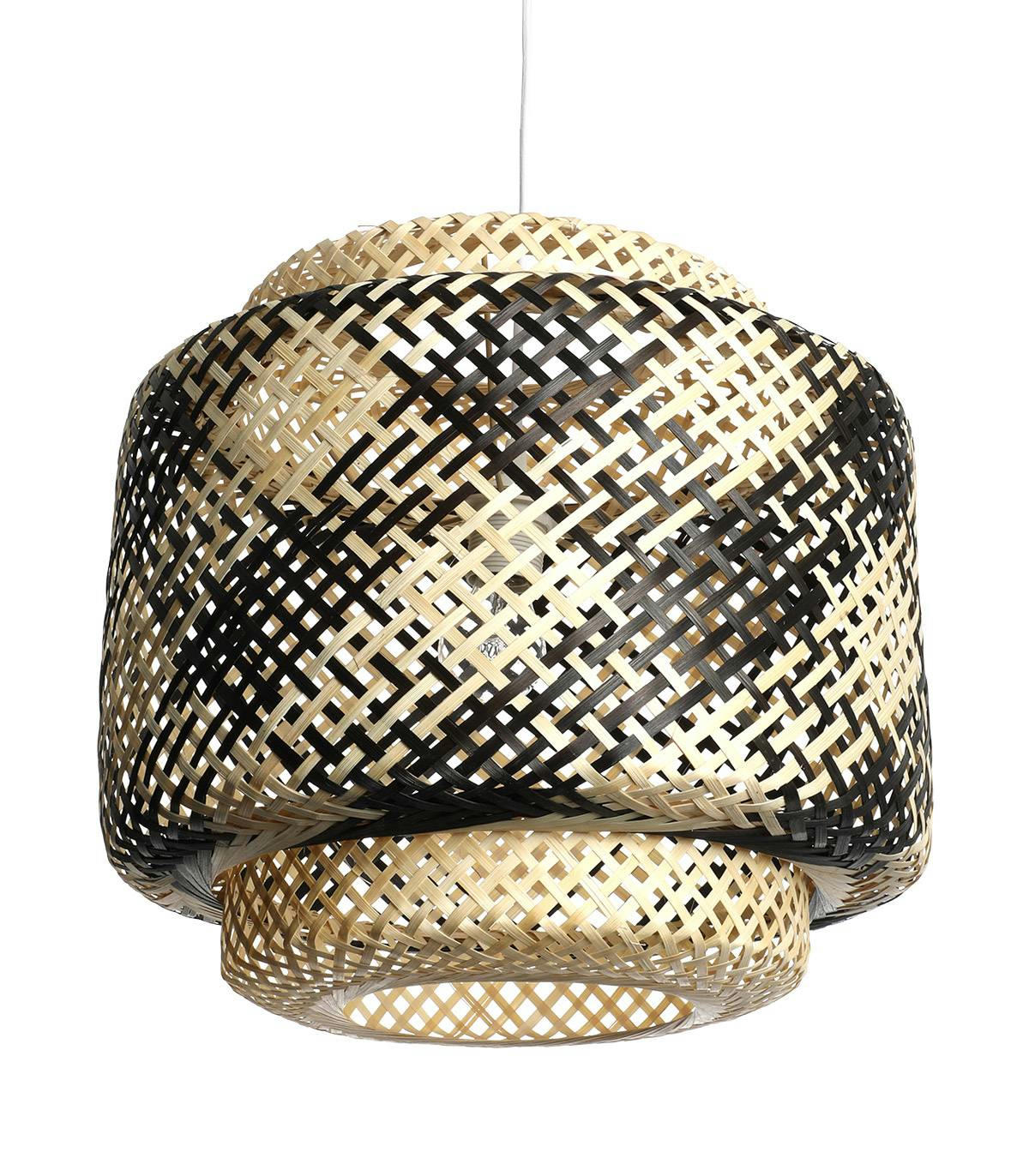 HALONG - Suspension en bambou noir d. 40 cm