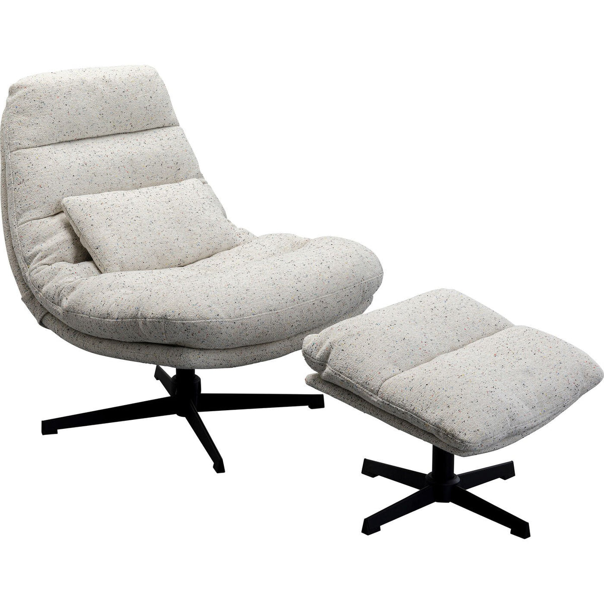 Kare Design Draaifauteuil en Voetsteun Columbia