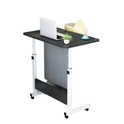 NNEOBA Mobile Standing Desk - Height Adjustable Bedside Sofa Desk (40x60cm, Black)