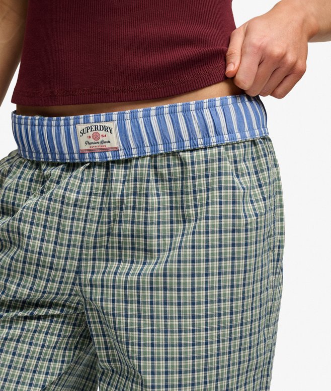 Mini Check Cotton Trousers