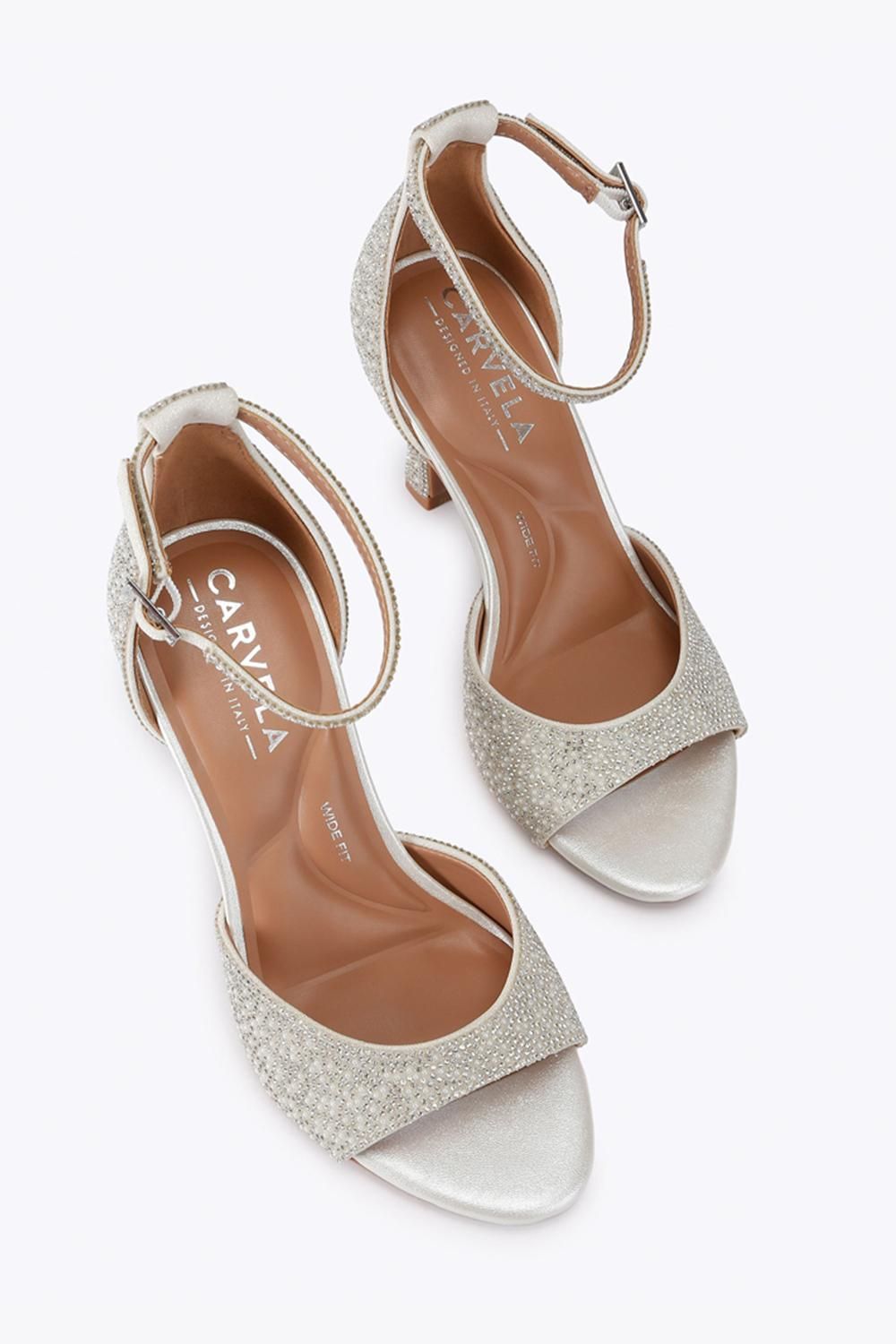 Carvela Corletta Sandal Wide Fit' Fabric Heels