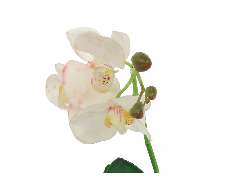 Sztuczna orchidea w doniczce 33 cm biała
