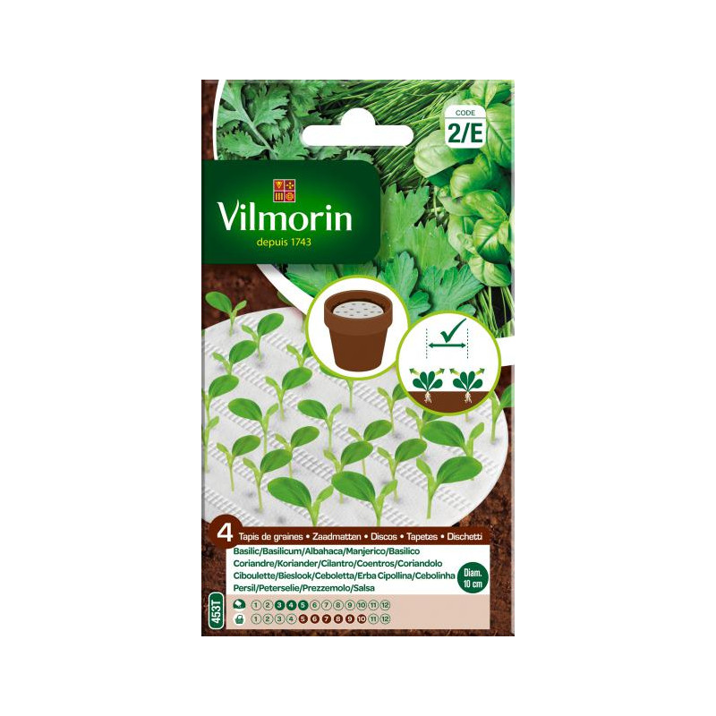 Semences de plantes aromatiques 4 variétés VILMORIN