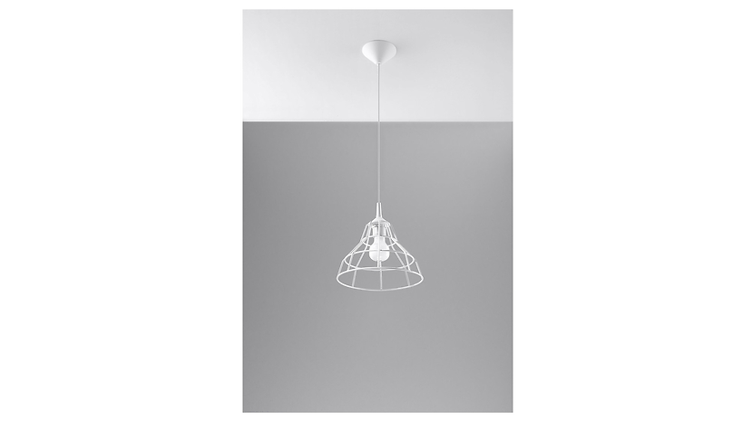 Lampa wisząca Anata stalowa biała