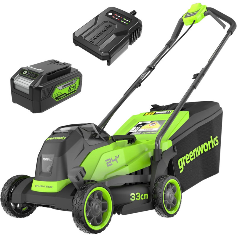 Tondeuse sur batterie Powerall 2520107UB 24 V 4 Ah GREENWORKS