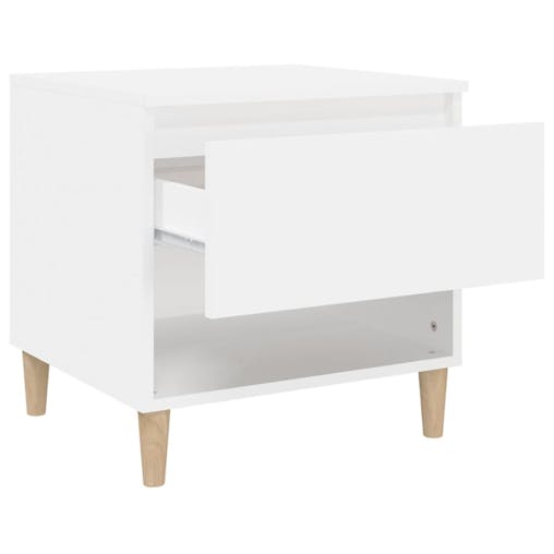 NNEVL Bedside Tables 2 pcs White 50x46x50 cm Engineered Wood