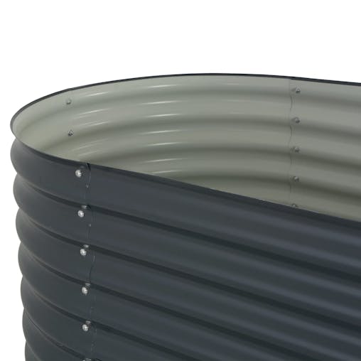NNEVL Garden Raised Bed 160x80x81 cm Galvanised Steel Grey