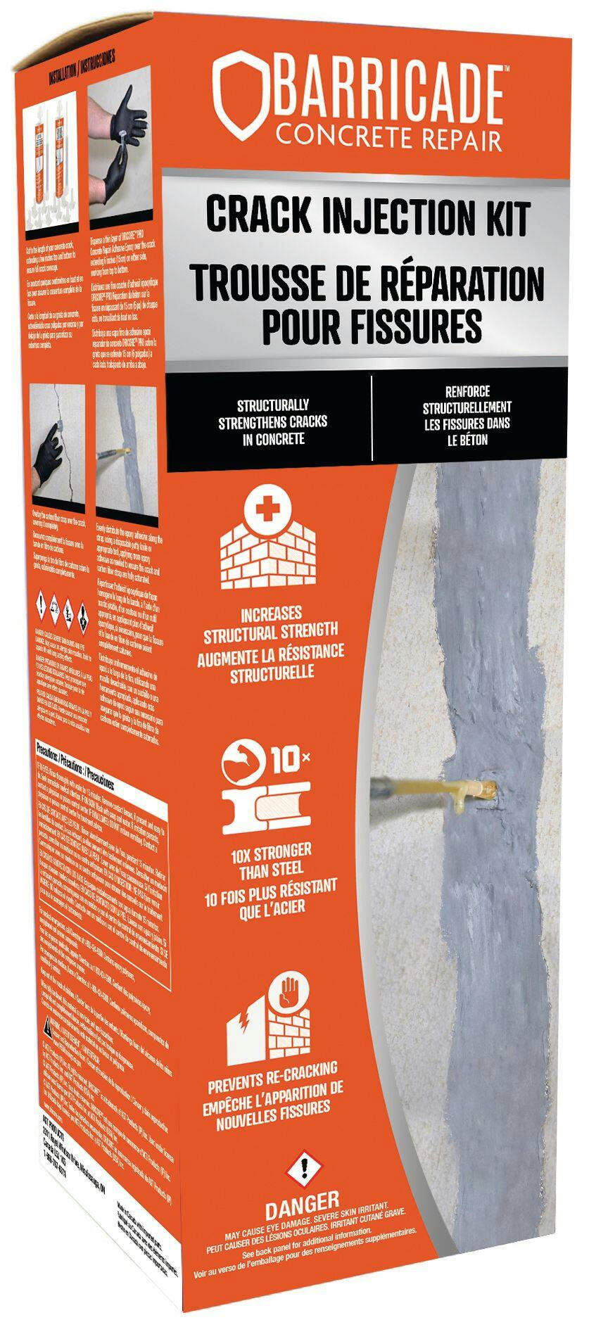 Barricade DIY Concrete Repair Crack Injection Kit