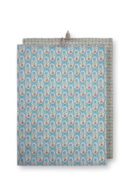 Pip Studio Theedoek - Blooming Tales - Khaki - Set van 2